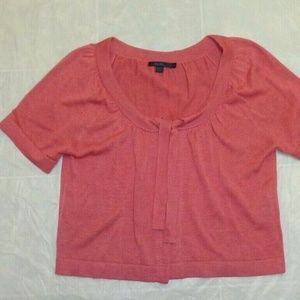 Boden Linen Silk Crop Cardigan Bolero Sweater